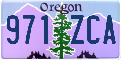 OR license plate 971ZCA