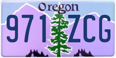 OR license plate 971ZCG