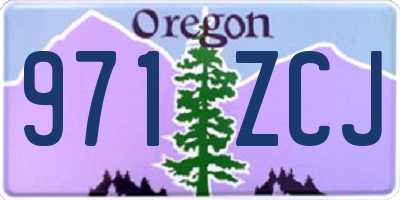 OR license plate 971ZCJ