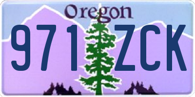 OR license plate 971ZCK