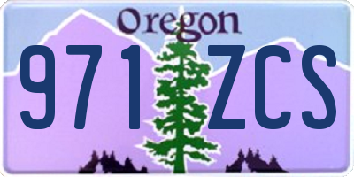 OR license plate 971ZCS