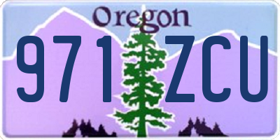 OR license plate 971ZCU