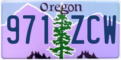 OR license plate 971ZCW