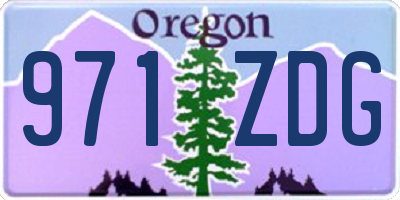 OR license plate 971ZDG