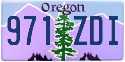 OR license plate 971ZDI
