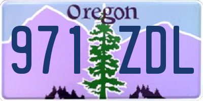 OR license plate 971ZDL