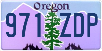 OR license plate 971ZDP
