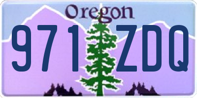 OR license plate 971ZDQ