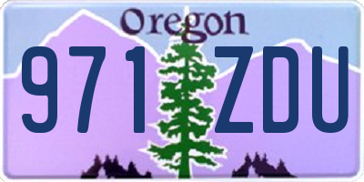 OR license plate 971ZDU