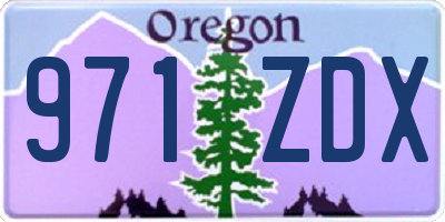 OR license plate 971ZDX