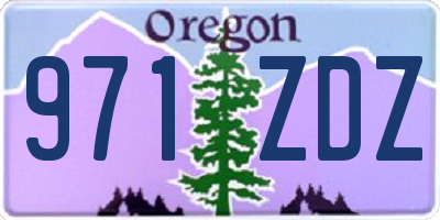 OR license plate 971ZDZ