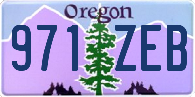OR license plate 971ZEB