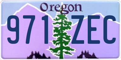 OR license plate 971ZEC