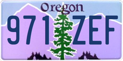 OR license plate 971ZEF