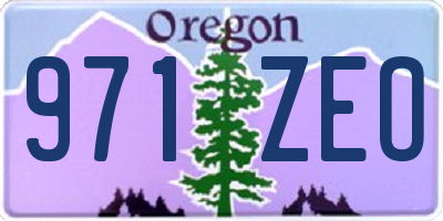 OR license plate 971ZEO