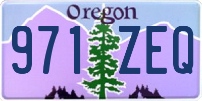 OR license plate 971ZEQ
