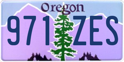OR license plate 971ZES