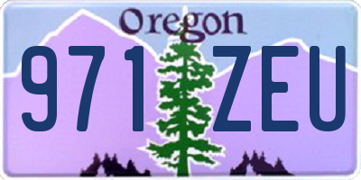 OR license plate 971ZEU
