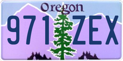 OR license plate 971ZEX