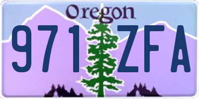 OR license plate 971ZFA
