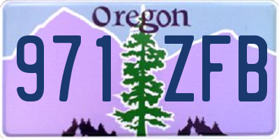 OR license plate 971ZFB
