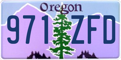OR license plate 971ZFD