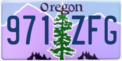 OR license plate 971ZFG