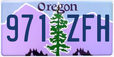OR license plate 971ZFH