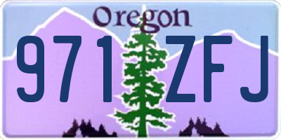 OR license plate 971ZFJ