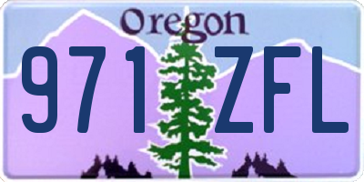 OR license plate 971ZFL