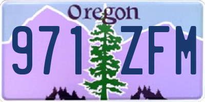OR license plate 971ZFM