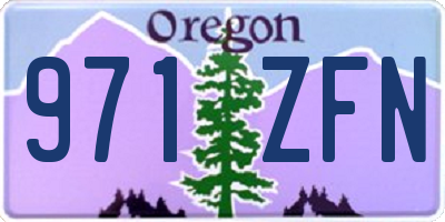 OR license plate 971ZFN