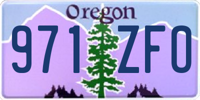 OR license plate 971ZFO