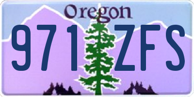 OR license plate 971ZFS