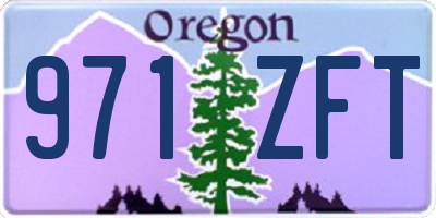OR license plate 971ZFT