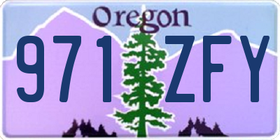 OR license plate 971ZFY