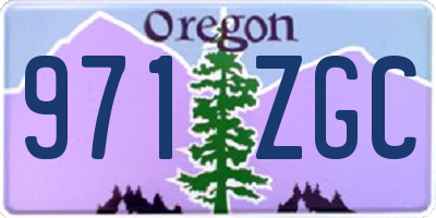 OR license plate 971ZGC
