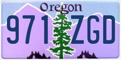 OR license plate 971ZGD
