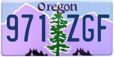OR license plate 971ZGF