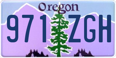 OR license plate 971ZGH