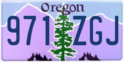 OR license plate 971ZGJ