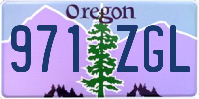 OR license plate 971ZGL