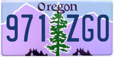 OR license plate 971ZGO