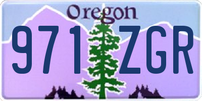 OR license plate 971ZGR