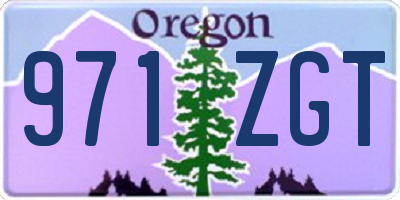 OR license plate 971ZGT