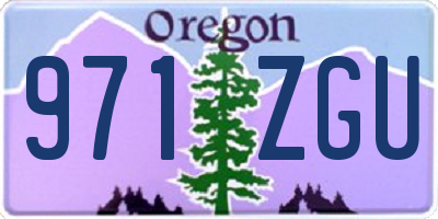OR license plate 971ZGU