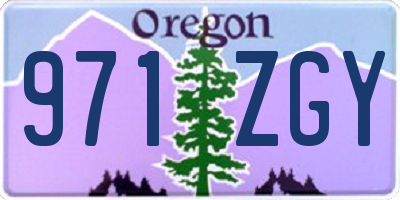 OR license plate 971ZGY