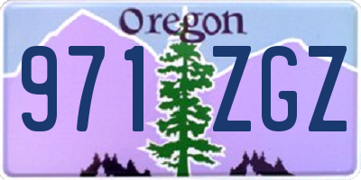 OR license plate 971ZGZ