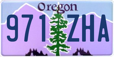 OR license plate 971ZHA