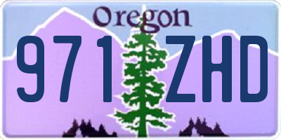 OR license plate 971ZHD
